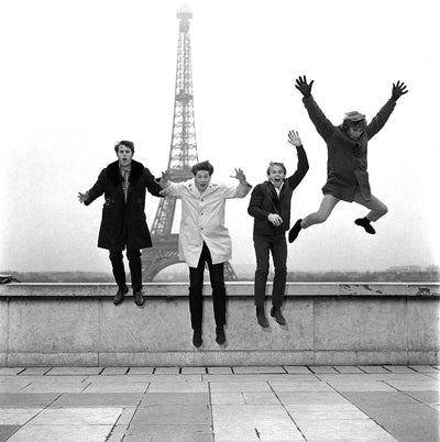 The Beach Boys, Brian Wilson, Mike Love, Bruce Johnston, Al Jardine, David Marks, ‘The First European Tour, Paris, Jumping at the Eiffel Tower’ at Proud Galleries London