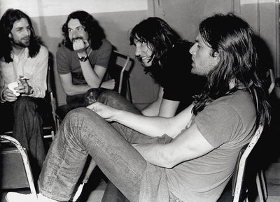 Pink Floyd, David Gilmour, Roger Waters, Nick Mason, Rick Wright, ‘At The Dome, Backstage’ © Jill Furmanovsky at Proud Galleries London