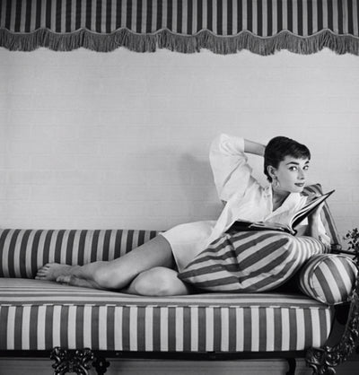 Audrey Hepburn, ‘Striped Sofa’ © Mark Shaw at Proud Galleries, London 