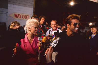George Michael, ‘Nelson Madela 70th Birthday at Wembley Stadium, Backstage’ © Brian Aris at Proud Galleries London