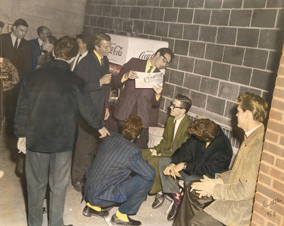 Buddy Holly, Dion di Mucci, Jerry Allison, Duane Eddy, ‘With The Crickets, Backstage, Colorised’© Lew Allen at Proud Galleries London