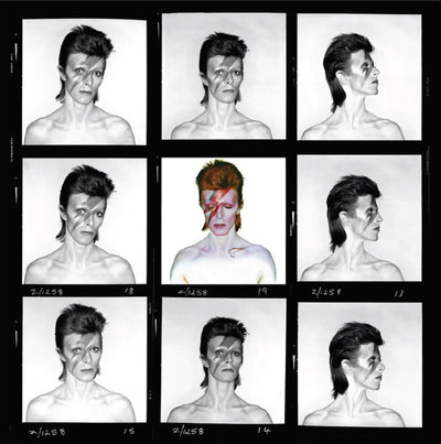 David Bowie, ‘Aladdin Sane, Demi Eyes Closed Contact Sheet’ © Duffy at Proud Galleries, London