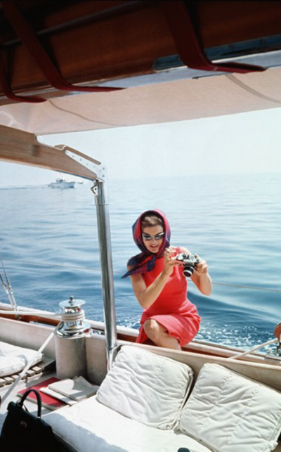 The Kennedys, Jackie Kennedy, 'Sailing in Ravello' © Mark Shaw at Proud Galleries, London 