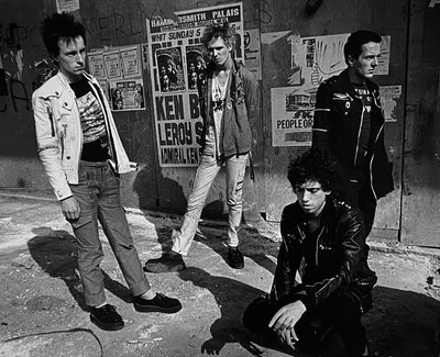 The Clash, Topper Headon, Joe Strummer, Mick Jones, Paul Simonon, ‘Westway Photo Session, No.I’ © Adrian Boot at Proud Galleries