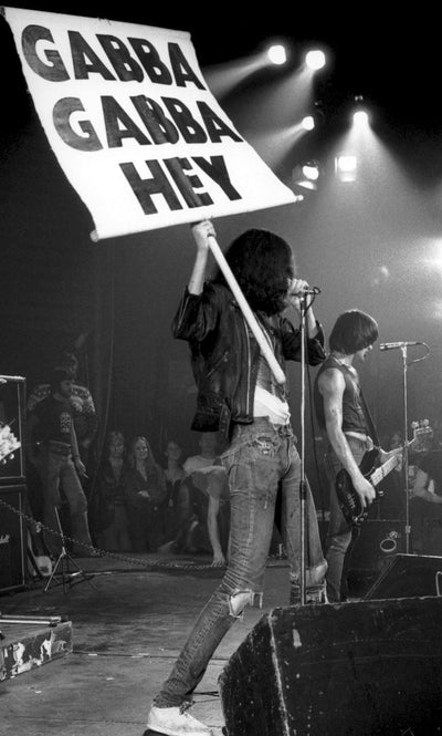 The Ramones, ‘Joey Ramone, Gabba Gabba Hey’ © Adrian Boot at Proud Galleries