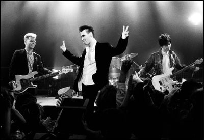 The Smiths, Morrissey, Johnny Marr, Andy Rourke, ‘Live on Stage’ © Stephen Wright at Proud Galleries