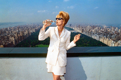 Joanna Lumley, 'On the Roof of Carnegie Tower' © David Koppel at Proud Galleries London