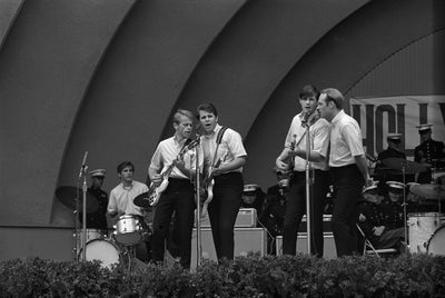 The Beach Boys, Brian Wilson, Mike Love, Bruce Johnston, Al Jardine, David Marks, ‘Live at Hollywood Bowl, No.II' at Proud Galleries London