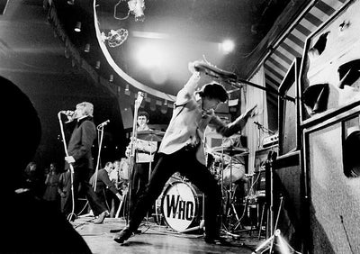 ‘The Who, Roger Daltrey, Pete Townshend, John Entwistle, Keith Moon, ‘At the Marquee Club, Live on Stage’ © Ray Stevenson at Proud Galleries London