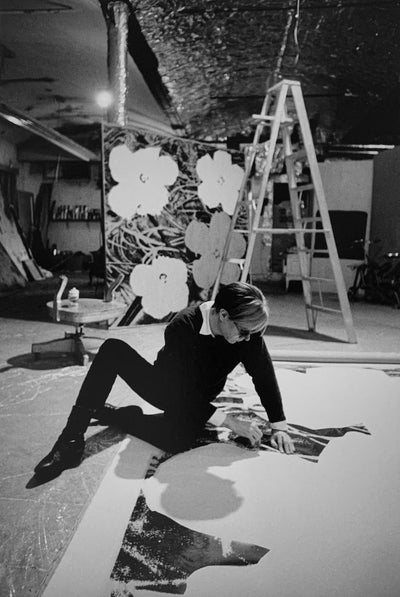 Andy Warhol, ‘Andy at Work on a Large Flower Painting’ © David McCabe at Proud Galleries, London
