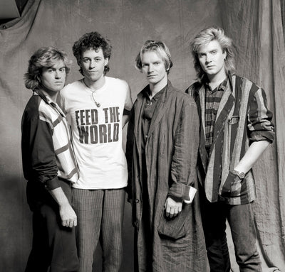 George Michael, Sting, Bob Geldof, ‘Band Aid 1984, Studio Portrait, No.I’ © Brian Aris at Proud Galleries London