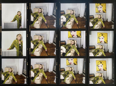 Blondie, Debbie Harry, ‘New York Apartment, With Portrait by Andy Warhol, Contact Sheet’ © Brian Aris at Proud Galleries London