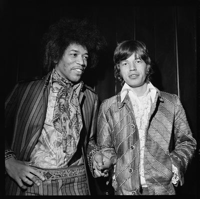 The Jimi Hendrix Experience, The Rolling Stones, Jimi Hendrix & Mick Jagger, ‘Mick & Jimi’ © Alec Byrne at Proud Galleries