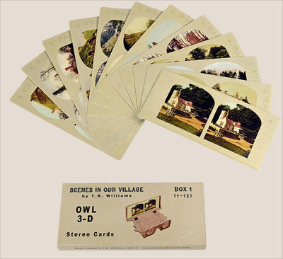 STEREOSCOPIC CARD PACK /  BRIAN MAY / SCENES IN OUR VILLAGE © Brian May at Proud Galleries London
