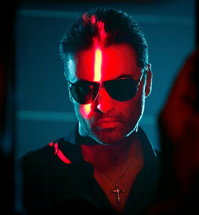 George Michael, ‘Red Laser, Close Up’ © Brian Aris at Proud Galleries London