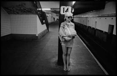 Blondie, Debbie Harry, 'F/M Platform, 14th Street' © Chris Stein at Proud Galleries London