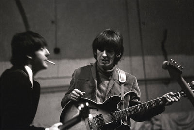 The Beatles, Paul McCartney, George Harrison, ‘Practicing at Donmar Rehearsal Hall, No.II’ © Robert Whitaker at Proud Galleries, London