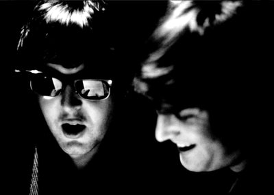 The Beatles, Paul McCartney, John Lennon, ‘Rehearsing’ © Robert Whitaker at Proud Galleries, London