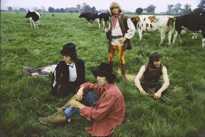 The Rolling Stones, Mick Jagger, Charlie Watts, Keith Richards, Brian Jones, Bill Wyman, 'Beggars Banquet, Stones & Cows’ © Michael Joseph at Proud Galleries, London