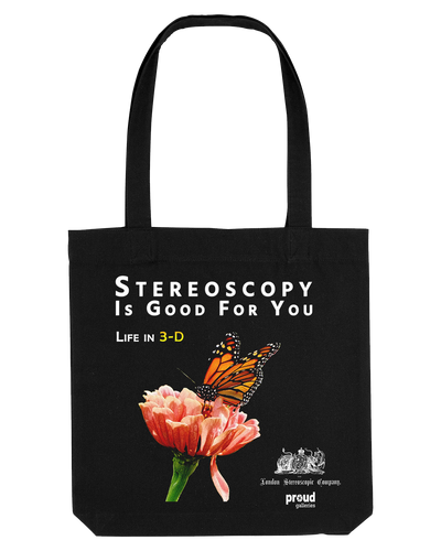 EXHIBITION TOTE BAG / BRIAN MAY / STEREOSCOPY IS GOOD FOR YOU: LIFE IN 3-D © Brian May at Proud Galleries London